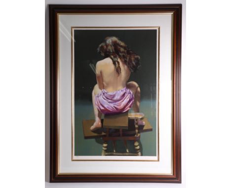 Robert Lenkiewicz (1941-2002), signed Limited Edition Print, 'Roxanne, Rear View', number 358/375, framed and glazed.