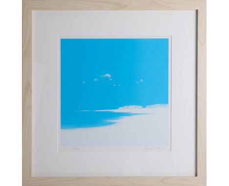 John Miller, print 'Beach' limited edition 29/500, 27cm x 27cm, framed.