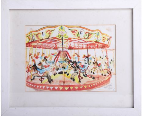 Fred YATES (1922-2008) 'Carousel' signed print, number 78/100, 15cm x 20cm.