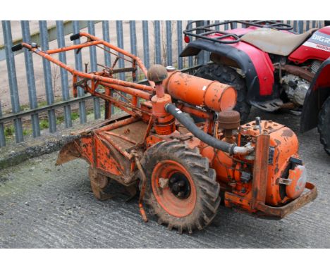 A Kohler petrol rotovator. Not running, engine S/N 682085, H94cmAll items in this auction are sold as seen, We are unable to 