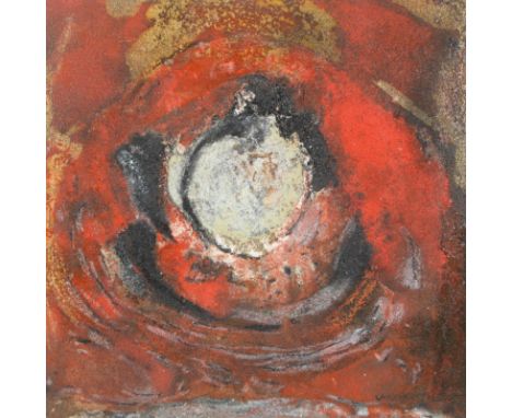 Alberto Carrera Blecua (1952-2017), 'Vuelta's de Vida' 50 x 50 cm mixed media on board, signed lower right and inscribed and 