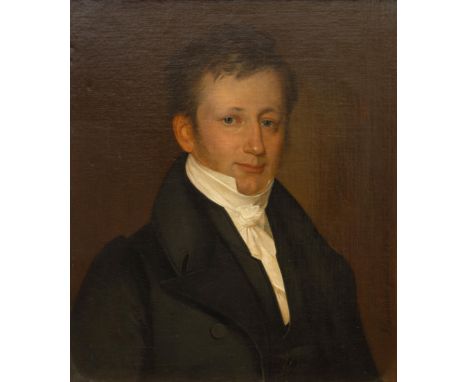 Gesigneerd Hausman, 1830 en 1800 Portret van een dame / portret van een heer tweemaal doek, herk. Christie's Amsterdam, 16 ap