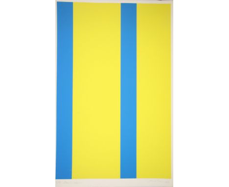 Guido Molinari (1933-2004) 'Bi-Bleu' zeefdruk, gesign. E.A., 1965, 58,5 x 92 cm. [1] silkscreen, signed