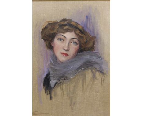 Early 20th century British School, "Joan Eleanor Campbell (Balfor) Lascelles" (1889-1939) (Society portrait, the niece of A.J