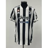 Dejan Kulusevski squad signed white and black Juventus FC no.44 home jersey, season 2021-22, match-