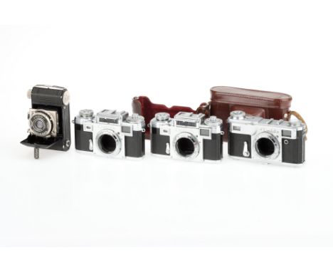 Zeiss Ikon Contax and Kiev 35mm Rangefinder Bodies comprising two Contax IIIA rangefinder bodies 1950-61, serial no.A60718 an