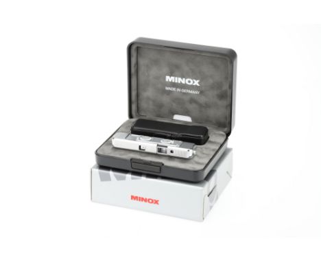 A Minox CLX Sub-Miniature Camera chrome, 1998, serial no.1145, commemorating 60 years of Minox, engraved with Minox A and LX 