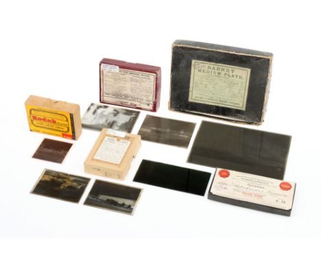 A Selection of Glass Plate Negatives, to include a large box of half-plate negatives concerning landscape scenes, together wi