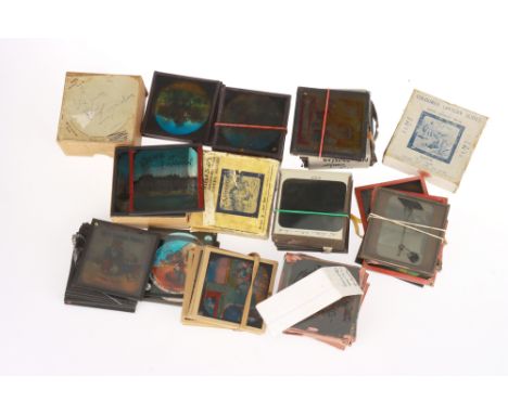 Collection of Magic Lantern Slides large collection of standard size square slides of sets and part sets, mainly colour trans