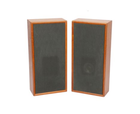Vintage Jordan Watts Speaker Cabinets wooden floor standing or wall mounted cabinets with label to the rear for Jordan Watts 
