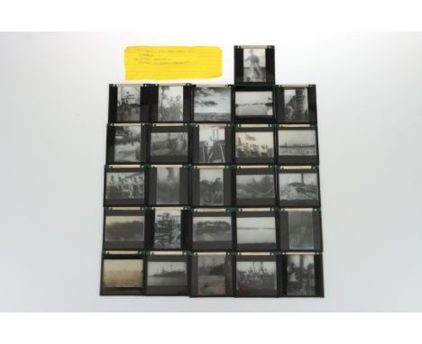 A Selection of Magic Lantern Slides, merchant navy interest: scenes of various sailors, an image of the O.V. British Chancell