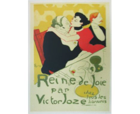 HENRI DE TOULOUSE-LAUTREC, 'Reine de joie' lithograph printed by Mourlot in 1951, 29.5cm x 21cm, framed.