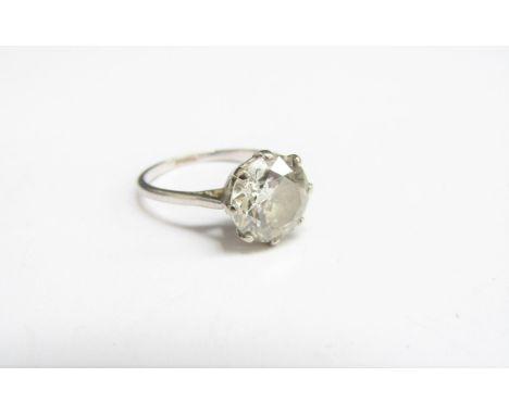 A 3ct approx diamond solitaire ring. Size K, 2.5g 