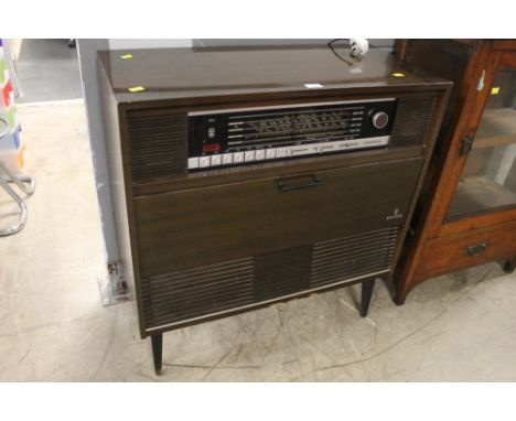 Grundig Radiogram with record player in wooden case, height 82 cm, width 78 cm, depth 36 cm