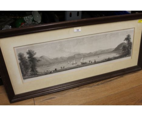 A black and white print of Ullswater 
