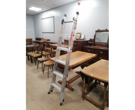 An extending ladder/ step ladder