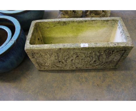 Oblong stone planter