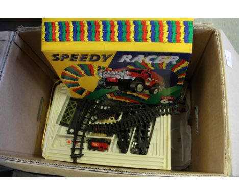 Box including model trains, Hornby etc.