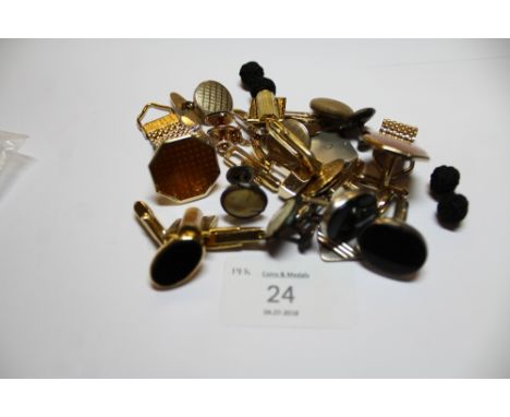 Bag of vintage cufflinks