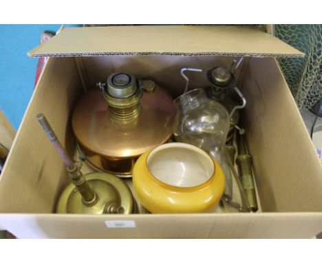 Buflam Burner and 2 Auto Ram Grease Guns and Brass Lamp