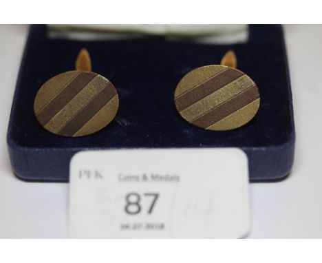 Pair of 9ct gold cufflinks 10.6 grams