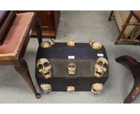 Wooden skull chest