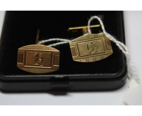 Pair of 9ct gold cufflinks 14.1 grams