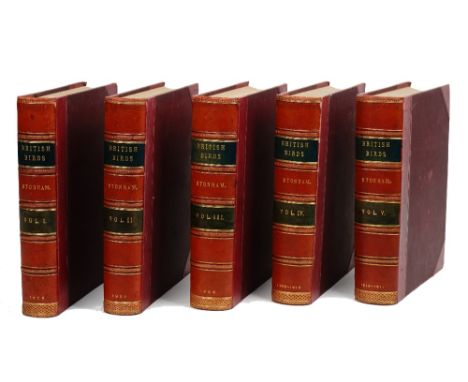STONHAM, Charles (1858-1916).  The Birds of the British Islands. London: E. Grant Williams, 1906-11. 5 volumes, 4to (312 x 24