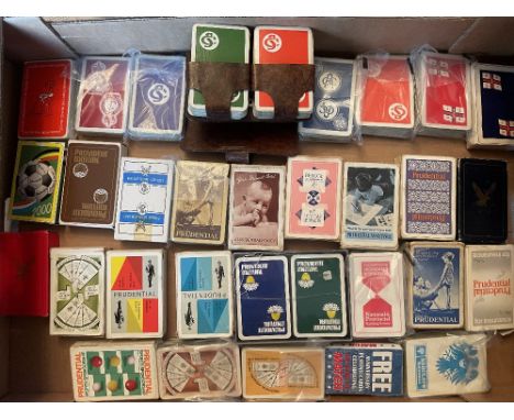 A box of vintage Advertising Playing Cards including Butlins, Gus Demmy Ltd, Lennards, RNLI etc, 60+, all boxed and appear co