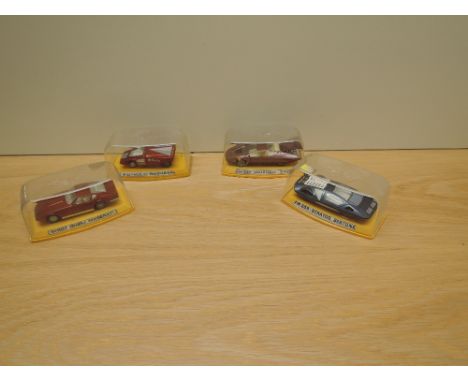 Four Pilen (spain) die-casts, M327 Modulo Pininfarina, M337 Vauxhall SRV, M507 Ghibli Maserati and M509 Stratos Bertone, all 