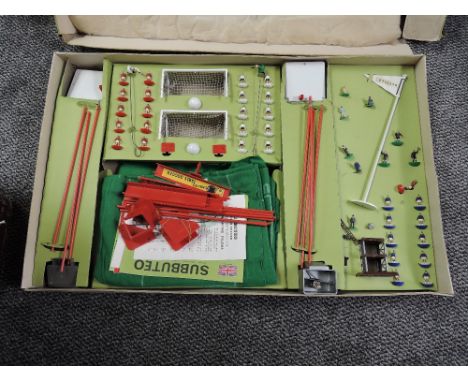 A Subbuteo International Set in original box, appears mainly complete with inner card supports present