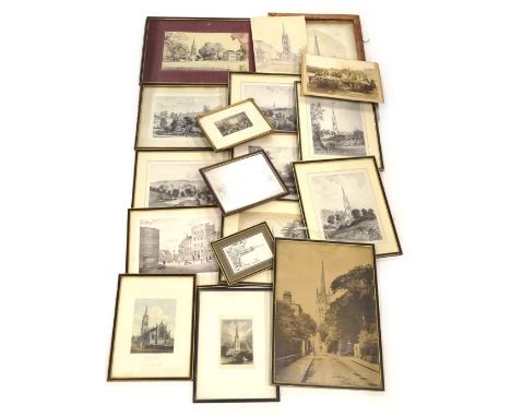 Various pictures and prints relating to Louth, to include a number of Louth church, advertising prints for Henry S Foreman co