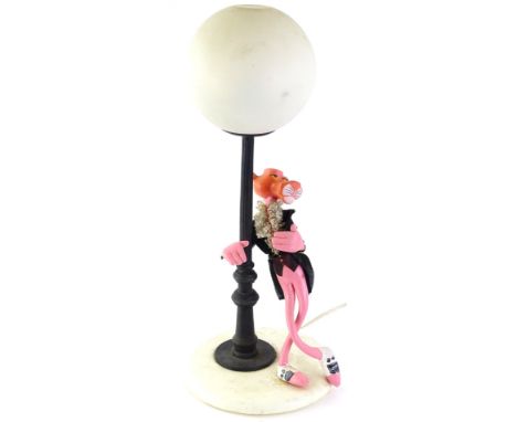 A novelty Pink Panther cartoon table lamp, 52cm H.