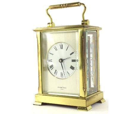 A Shortland Bowen brass carriage time piece, made to commemorate the wedding of The Prince of Wales and Lady Diana Spencer, 1