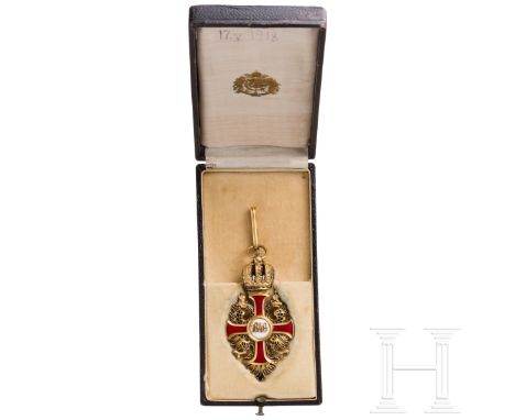 Franz-Joseph-Orden - Kommandeurkreuz  Nicht zeitgenössisch. Bronze, vergoldet, emailliert, an der Öse gepunzt mit Sternchen. 