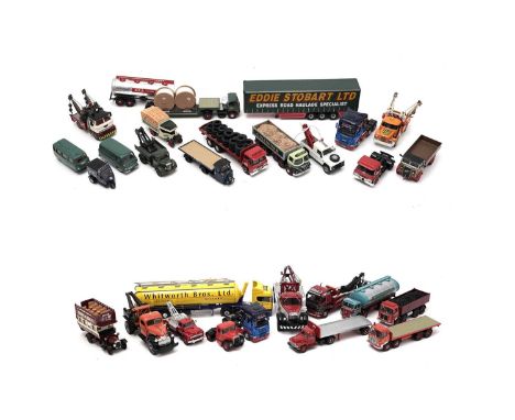 A collection of diecast model vehicles, by makers including: Lion Toys, Corgi Toys, Matchbox and others, each unboxed.