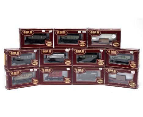 GMR Airfix 00-gauge rolling stock, including: hopper wagons, petrol containers, lowmac, bogies and other items, all boxed. (1