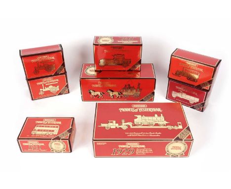 Matchbox models of Yesteryear, diecast model vehicles, including: Military vehicles: YS16 1929 Scammell 100 ton truck-trailer