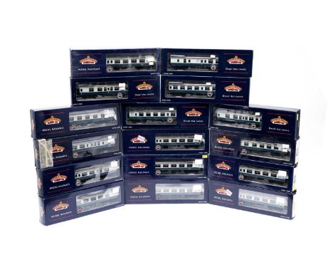 Bachmann 00-gauge rolling stock, including: corridor coaches, brake vans, inter-city and others, all boxed. (16)