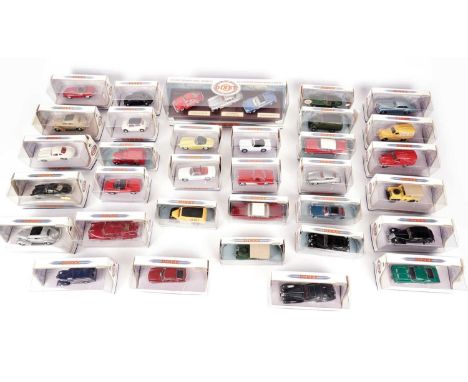 A collection of Dinky Matchbox 1980s-90s diecast model vehicles, mostly classic cars, all boxed. (33)