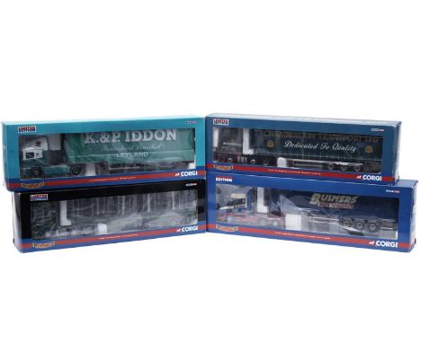 Corgi Hauliers of Renown diecast model vehicles, scale 1:50, comprising: CC13902, CC11912, CC13226 (de-certified) and CC12816