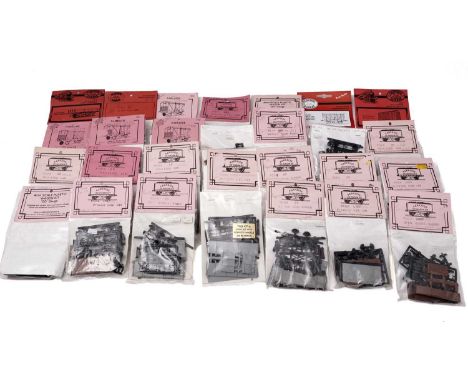 Parkside Dundas 00-gauge 4mm scale plastic model construction kits, mostly rolling stock, in original packaging. (Qty)