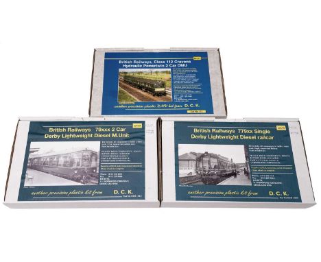 D.E.K. 00-gauge Classic model construction kits, comprising: British Railways Class 112 Cravens Hydraulic Powertwin 2 Car DMU