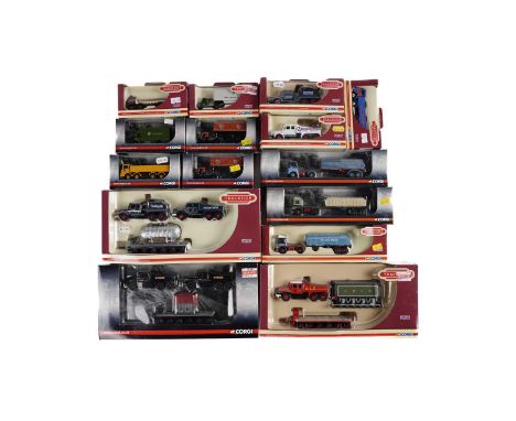 A selection of Corgi Trackside 1:76 scale diecast models, all boxed, including: Scammell Contractor, Trailer, and Tender Load