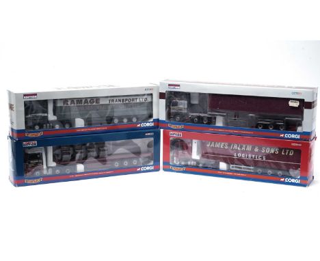 Corgi Hauliers of Renown diecast model vehicles, scale 1:50, comprising: CC13231, CC13217, CC12430 and CC13807, each boxed. (