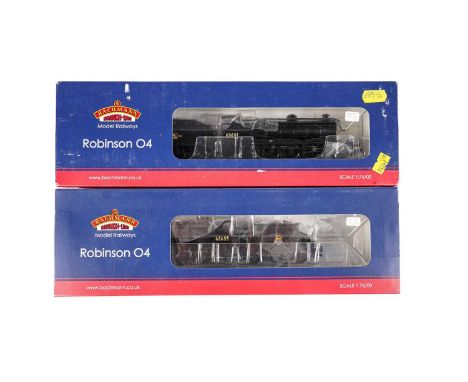 Bachmann 00-gauge steam locomotives and tenders, 31001, Robinson 04 63601; and another 31002, Robinson 04 63635, both boxed.