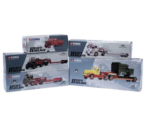 Corgi Classics Heavy Haulage diecast model vehicles, comprising: 55501, 13501, 16901, 31011 and 17501, each boxed. (5)