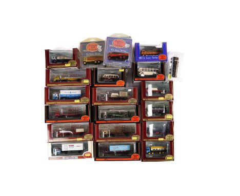 A selection of Exclusive First Editions 1:76 scale diecast models, all boxed/packaged, including: Bristol MW/LS Coach United;