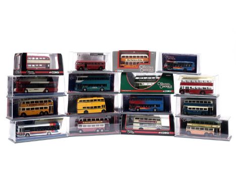 Corgi the Original Omnibus Company diecast model buses, each boxed. (17)