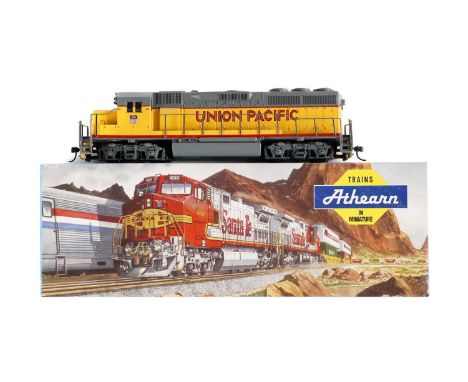 A Bachmann 'Union Pacific' 12-wheel model train, unboxed; together with another 'Union Pacific 3600' 12-wheel model train, un